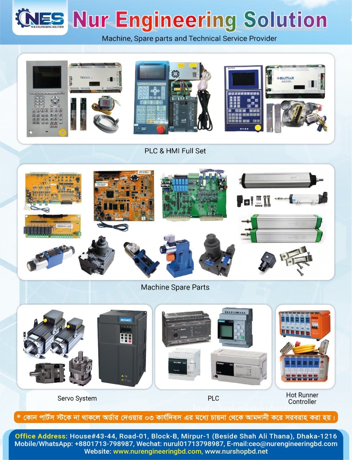 PLC HMI Display Monitor Pressure sensor, Hydraulic valve, Servo system